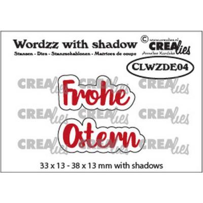 Crealies Wordzz With Shadow Dies deutsch - Frohe Ostern